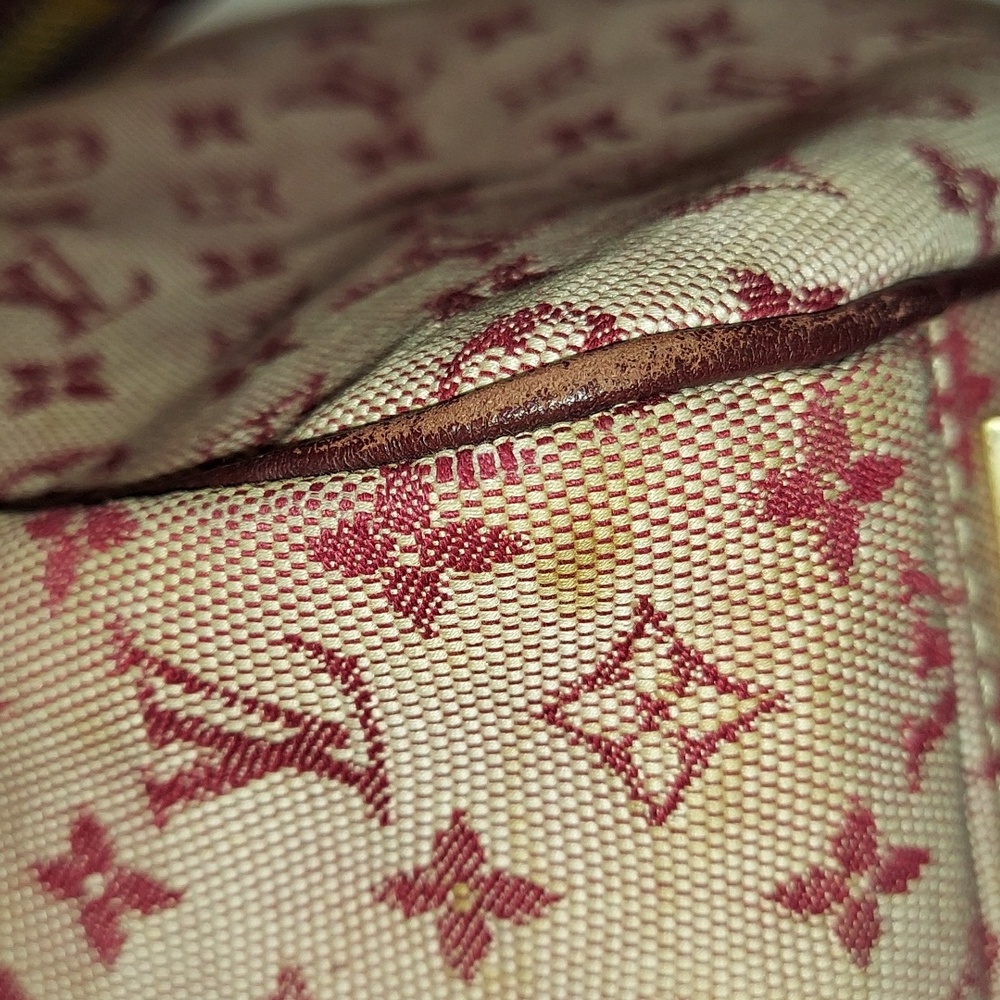 Louis Vuitton Josephine Mini Lin LV Monogram Cerise Satchel Shoulder Bag - Picture 5 of 15
